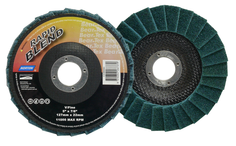 NORTON BEARTEX FLAP DISC 127 X 22 VERY FINE 